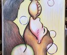 温かみのあるアート描きます 色鉛筆と筆ペンで描いた温かみのあるシンプルアート！ イメージ3