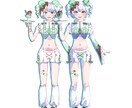 商用可能！IRIAM等立ち絵描きます 二次・商用利用可能　あなたのキャラクターを動かしませんか？ イメージ2