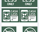 お店に馴染むキャッシュレス案内POP作ります お店の完全キャッシュレス化に！Cashless only イメージ1