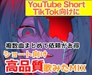3秒で惹きつけるShort向け歌みたMIX承ります 現役ボカロP/MIX師が手伝い！まとめて依頼が超お得！ イメージ1