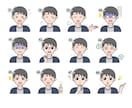 商用OK★喜怒哀楽表情5点 セット作成します SNSや吹き出しアイコンに♪バリエーション豊富で使い道多数！ イメージ6