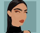 ミニマルでおしゃれな雰囲気の似顔絵を作成します SNSなどのアイコン用にあなたを外国人風なイメージにします！ イメージ1