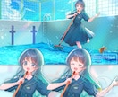歌ってみたMV・一枚絵・グッズイラストを制作します リピート多数！丁寧なやり取りで初めての方も安心です イメージ3