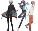 全身立ち絵イラスト作成します 可愛くてキラキラなタッチの全身イラスト作成します！ イメージ2
