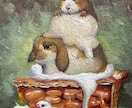 本格的なペットの似顔絵を油絵で描きます イタリアで油絵技法を学んだ画家がお描きします！ イメージ3