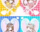 ポップでキュートなかわいい女の子イラスト描きます カートゥーン風がお好きな方にも！商用利用も可能です！ イメージ1