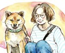 誇張しない＊水彩にがおえ描きます ナチュラルタッチなイラスト♪贈り物やおうちのインテリアに。 イメージ8