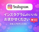 インスタ　日本人いいね300増加　拡散します 振分OK /日本人いいね300/最安値 イメージ1