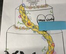 ウェディングケーキのラフ画作成致します 世界でただ一つのオリジナルケーキを！ イメージ3