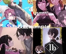 立ち絵アイコン一枚絵、なんでも描きます シュッとした絵柄で彩度の高めのイラストを描きます⚑︎⚐︎ イメージ3