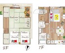 １K、１LDK専用⭐︎家具付間取図作成します イメージをもとにデザイン作成いたします！ イメージ7
