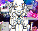 サイケデリックでガツンと目を引く絵を描きます サイケデリックでケミカルな世界観にポップな人物イラスト イメージ6