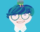 謎のマスコット付き？？ゆるい似顔絵を描きます 脱力な絵の具タッチの似顔絵です。肩に謎の妖精がついてきます。 イメージ5