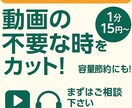 動画の不要な時間をカットするトリミング編集します 【不要時間をカット！】文字起こし・容量削減に最適 イメージ1