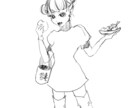 商用利用可！女性人物線画イラスト描きます インスタ・LINE・ブログなどに活用OK! イメージ2