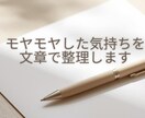 モヤモヤした気持ちを文章で整理します 考えがまとまらない時の気持ち整理サポート イメージ1