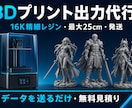 大型3Dプリントを16K高精細で出力代行します 16K高精細×最大25cm｜特急72時間発送・無料見積り イメージ1