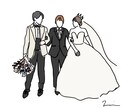 カップルやご家族、お子様なんでもイラストかきます 結婚式やSNS、記念にいかがでしょうか❁ イメージ4
