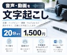 音声・動画を読みやすく文字起こしします ケバ取り・話者分け対応｜会議・インタビュー・動画に イメージ1