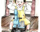 誇張しない＊水彩にがおえ描きます ナチュラルタッチなイラスト♪贈り物やおうちのインテリアに。 イメージ2