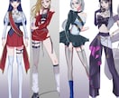 立ち絵、1枚絵、SDイラストなんでも描きます スタイリッシュでオシャレなイラストが得意です！！ イメージ2
