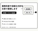 業務改善や自動化方針を整理します 現状整理と次の一手を文章でご提案 イメージ1