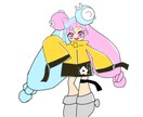 即日納品！レトロ調に描きます あなたの絵をレトロ風に！好きなキャラでも◎！ イメージ3