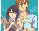アニメ塗りイラストお描きします キャラクターイラストアイコン作成など イメージ1