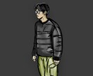 顔無しアイコン描きます 頂いた写真を元に顔のないイラストを描きます イメージ4