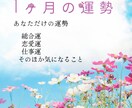 1ヶ月の運勢ご祈祷付オーダーメイドで楽しく占います 総合運のほか、恋愛運、仕事運、金運、健康運など知りたいこと イメージ9