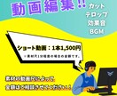 スピード重視で丁寧な編集をします あなたの目標を最短で叶えるためのスピード重視で納品！ イメージ1