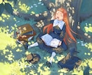 あたたかい世界観のイラストを描きます 一枚絵、サムネイル、MVイラスト、立ち絵など イメージ7