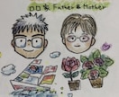 クレヨンでほんわかできる似顔絵アイコン描きます 似てないけど低価格で似顔絵やアイコンを描かせてください！ イメージ3