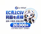 EC売上CSVの利益計算・赤字点検ツールを作ります 売れても利益が残らない？送料・手数料込みで商品別に点検 イメージ1