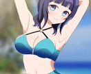 二次元好きさん必見！アニメ塗りの女キャラを描きます SNSのアイコンに使えるようなイラストを描きます！ イメージ9