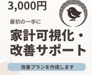 家計の見える化＆改善プラン作成します 家計と将来の不安を整理して最初の一歩を示します イメージ1
