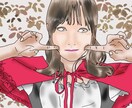 女性の顔を描くことを得意としています インスタなどに上げられている写真からでも似顔絵にできます。 イメージ3