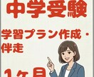 中学受験　学習プランを作成・伴走します 先着4名限定のモニター価格8,000円となります！ イメージ1