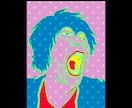レトロポップな人物画をカラーで描きます 線はシンプルですがリアル寄りです イメージ2