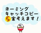 ネーミングorキャッチコピー5案考えます とにかく案が出ない方へ、ヒントが欲しい時にオススメ！ イメージ1