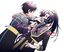 cp／コンボのイラストを描きます 2人(半身です。推しのCP/コンビのイラストを描きます) イメージ4