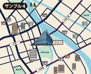 イラストを使った地図を作成いたします GoogleMAPを元に分かりやすい地図を作成いたします。 イメージ4