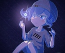 胸上イラストorデフォルメアイコンイラスト描きます 目が綺麗と好評いただく事が多いです！キラキラした絵が好きです イメージ2