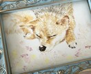原画配送うちの子ペット水彩画イラスト描きます シックな雰囲気から絵本風まで。犬猫鳥うさぎハムスター イメージ2