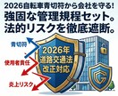 2026自転車青切符対応！規程・申請書作成します 2026年4月施行。企業の賠償リスクを防ぐ管理規程セット。 イメージ3