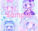 SNSアイコンをお描きいたします ゆめかわいいぴんくりぼんおんなのこ イメージ2