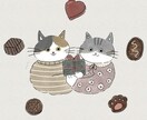 大切なペットの猫ちゃんを優しく和むイラストにします ◎SNSアイコン◎猫ちゃんグッズ◎挿絵などに♩ イメージ6