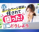 WordPressの更新方法をサポートします 更新担当になった方の疑問を一緒に解決します イメージ1