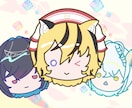 スイカゲーム風のキャラクターイラストを作成します SNSアイコンや自作ゲームへの使用にもってこいの品です イメージ1