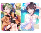 かわいい女の子・かっこいい男性の1枚絵お描きします 納得のクオリティでお届け！商用利用可能！グッズ制作にも！ イメージ6